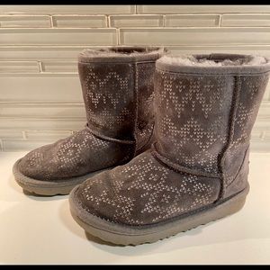 Ugg Grey & Silver Boots size 13